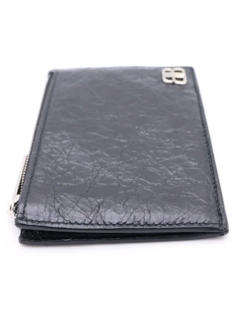 Balenciaga BB Logo Coin Card Case BB Black